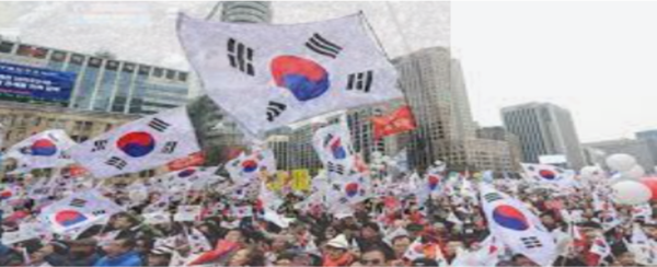 자유 대한민국 지키는 태극기 애국 국민들