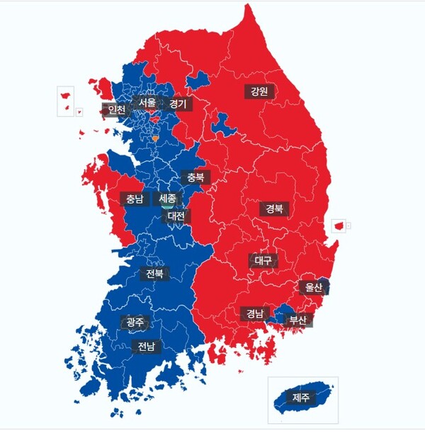 22대 총선 지역 개표 결과